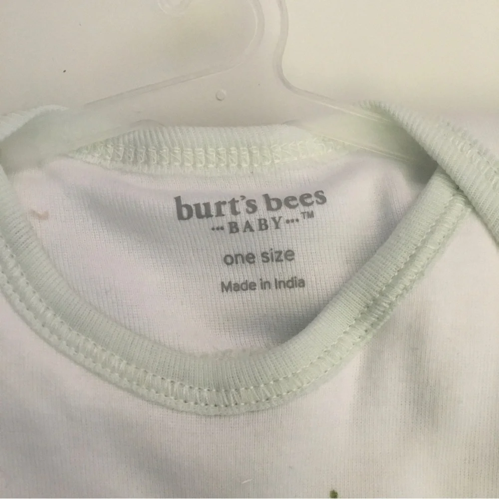 Burt’s Bees 5 Lap Shoulder Bibs Organic Cotton Green Dinosaurs Solid Stripes NEW